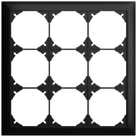 UP-Kopfzeile EDIZIOdue SNAPFIX® 3×3 horizontal und vertikal 208×208mm schwarz