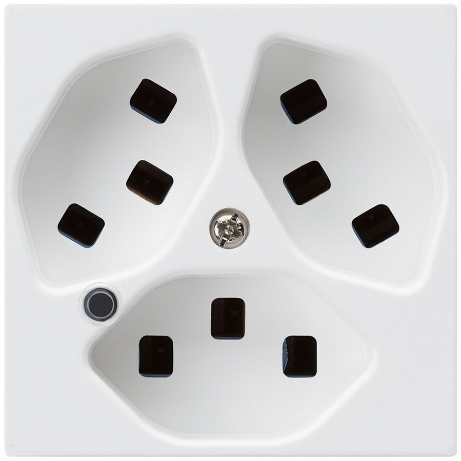 Prise Hager kallysto 3×T23 illuminé A blanc ultra