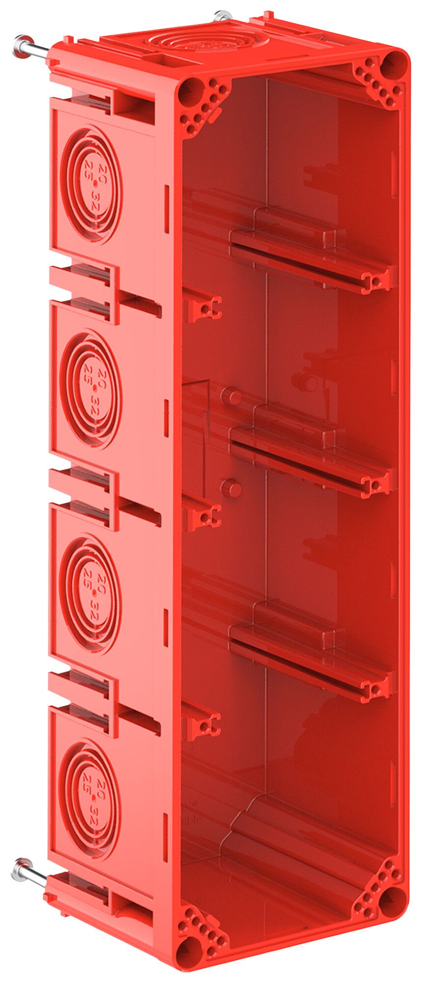 Einlasskasten CRALLO-LEU 258×78×73mm 4×1 halogenfrei rot