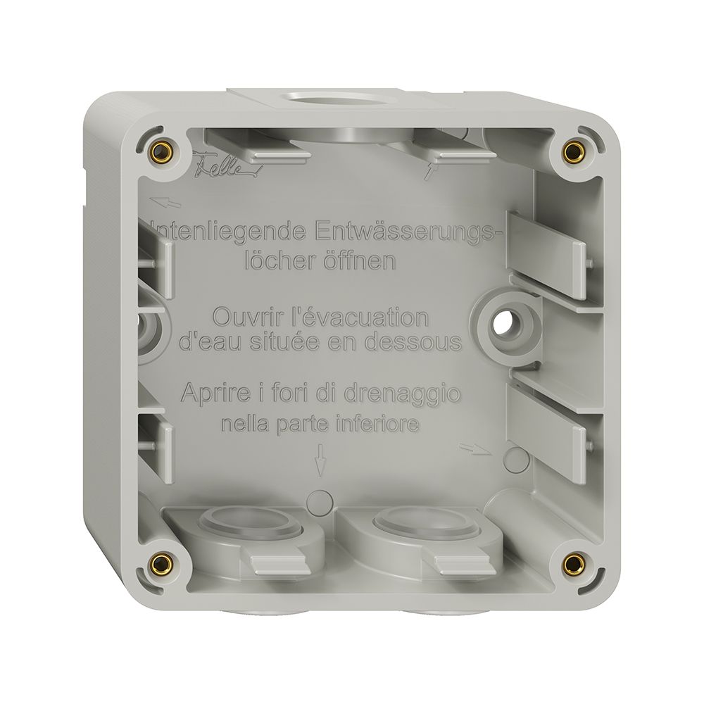 Parte inferiore dell'alloggiamento NAP NEVO, 1×1, c.guarn., H=35mm, 87×87mm, grc