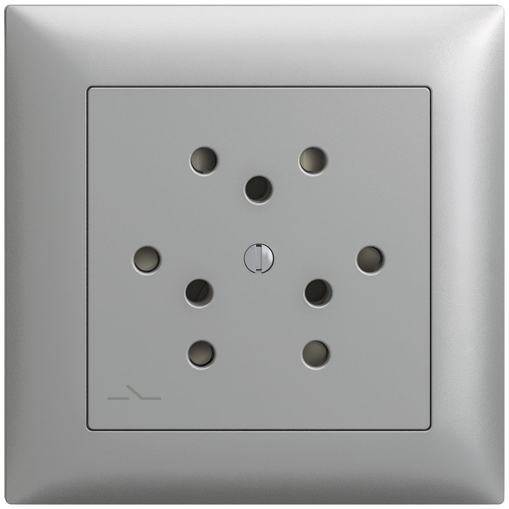 Kit frontale EDIZIOdue silver 88×88mm 3×T12/1 con shutter