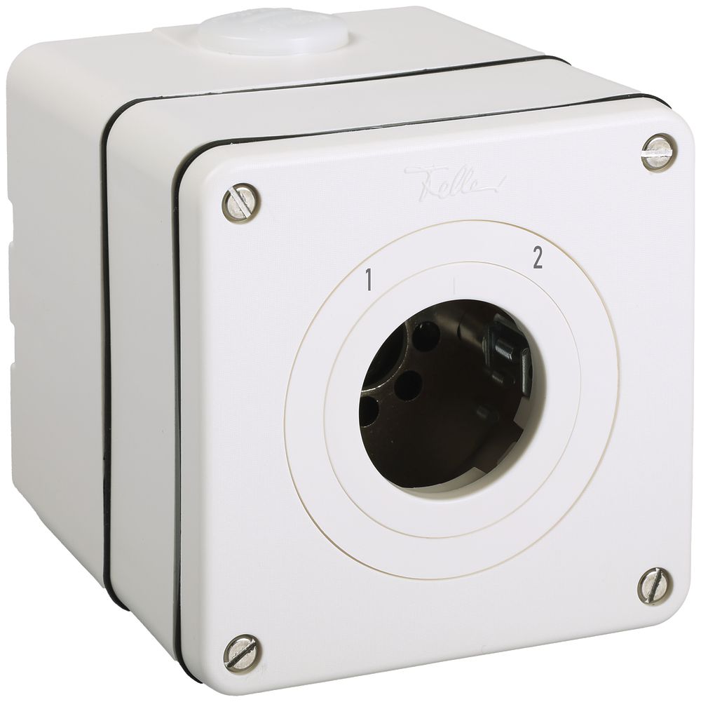 AP-Umschalter ohne Zylinder NEVO 2P, IP21, 1-2, Abz.11-1, weiss