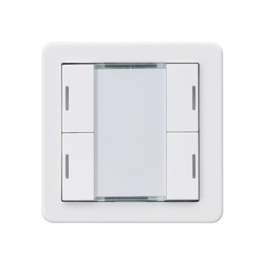 Poussoir Hager basico A KNX quadruple LED blanc