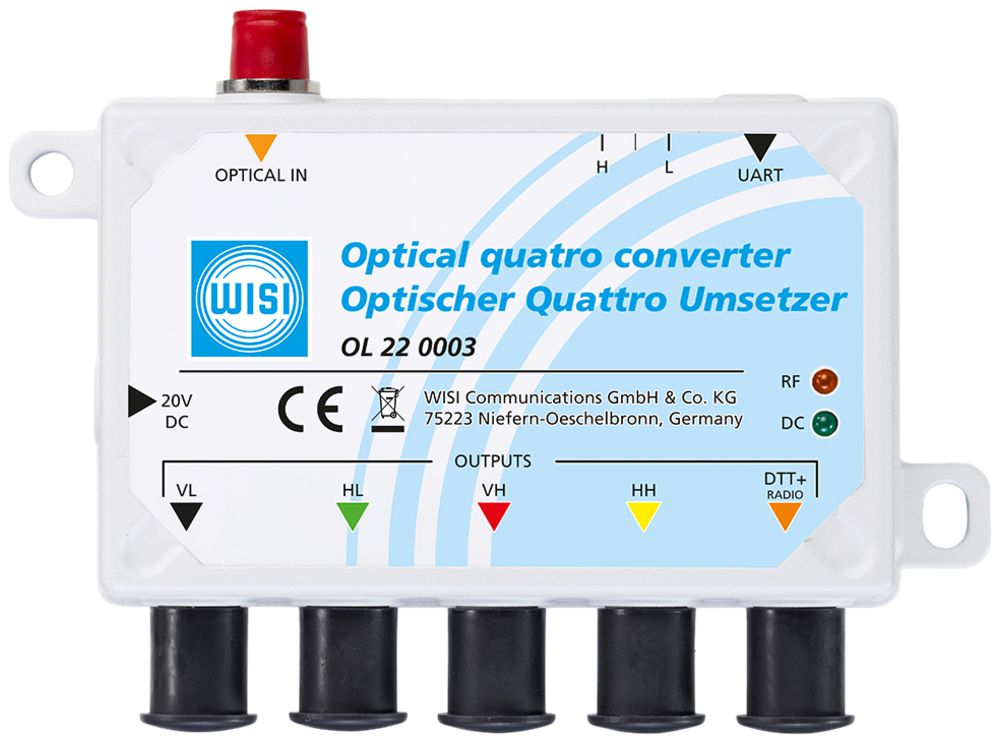 Abschlusseinheit Quattro WISI mit DVB-T+FM, FC/PC