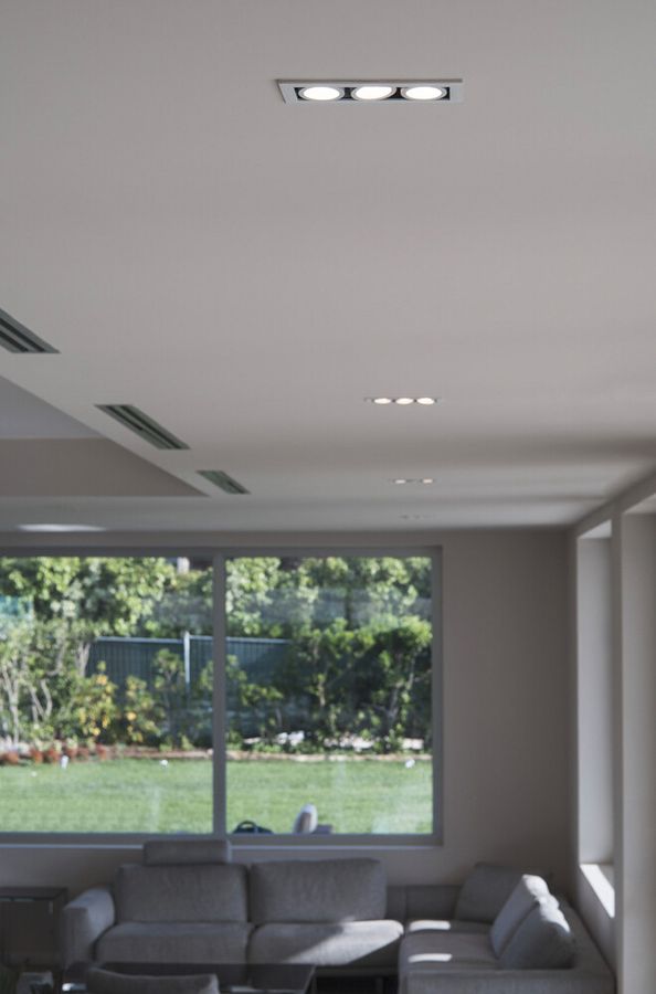 Downlight LED SLV KADUX Triple 20W 2350lm 3000K 38° VAR 210×90mm blanc