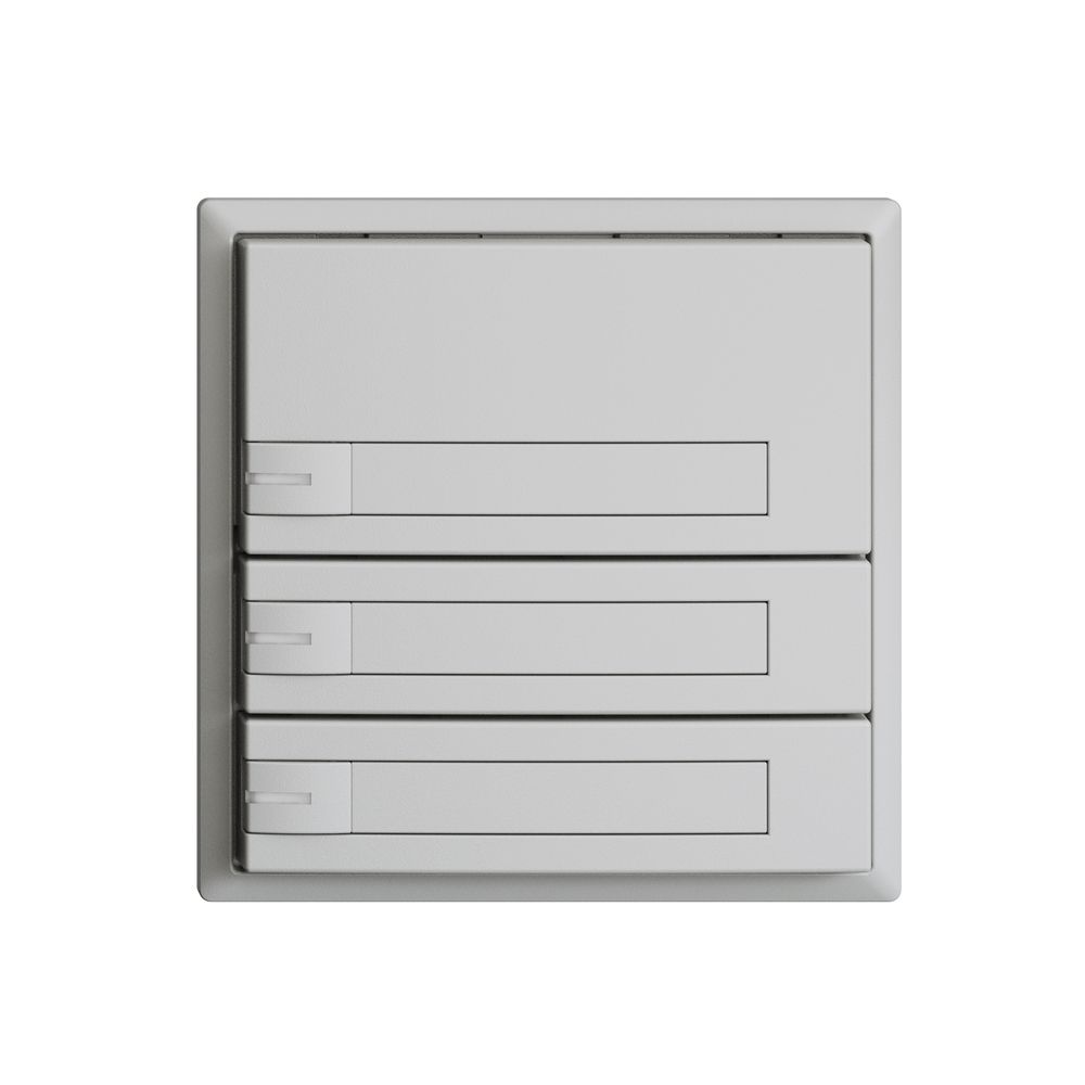 Poussoir KNX RGB EDUE, 250mW, a.LED RGB, a.papier, 3×poussoir, 1×touche, grc