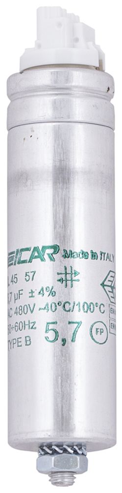 Kondensator ICAR IL 45/57 30X103MM 5.7µF 250V f.Leuchte (serie) Ø30×103mm
