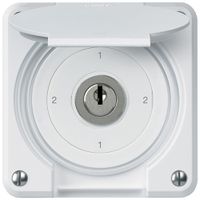 Interruttore a chiave INC robusto IP55 con copertura S3/1P bianco