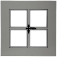 UP-Kopfzeile Legrand Arteor 2×2 horizontal und vertikal 157×157mm Stainless