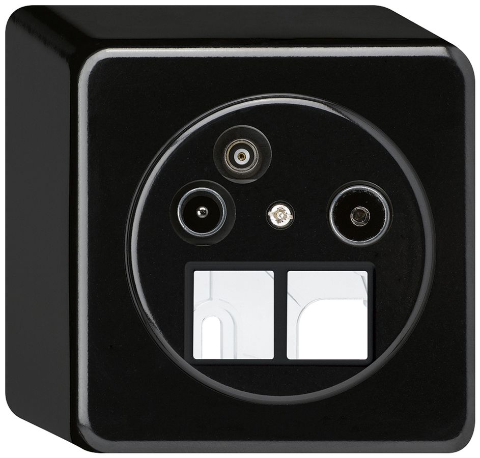 Presa d'antenna AP TV-R-dati HMS basico 19dB nero