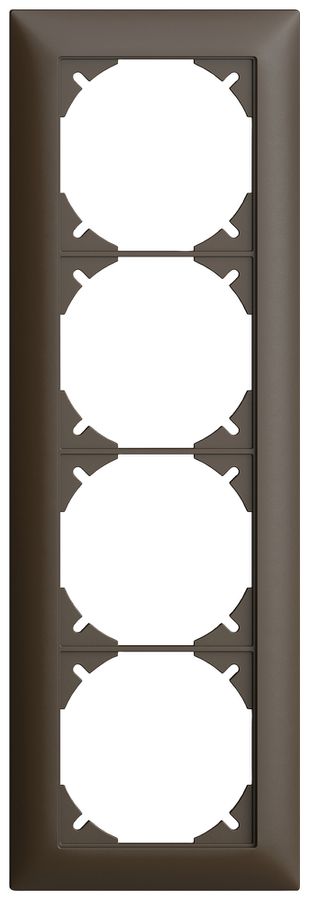 Abdeckrahmen EDIZIOdue 4×1 88×268mm umbra