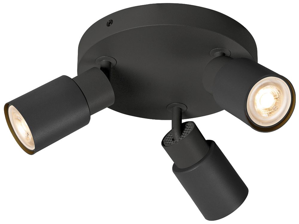 Spot SLV PURI 2.0 Tube CW GU10 3×6W REG Ø180×113mm nero