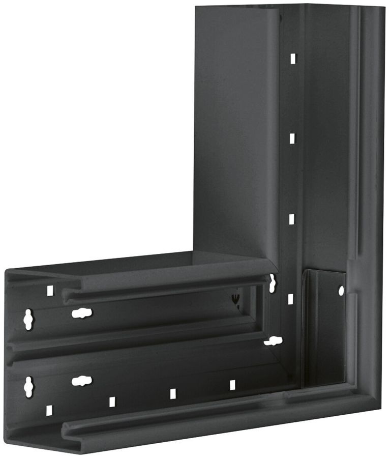 Angolo piatto Hager BR 65×100mm coperchio 80mm nero