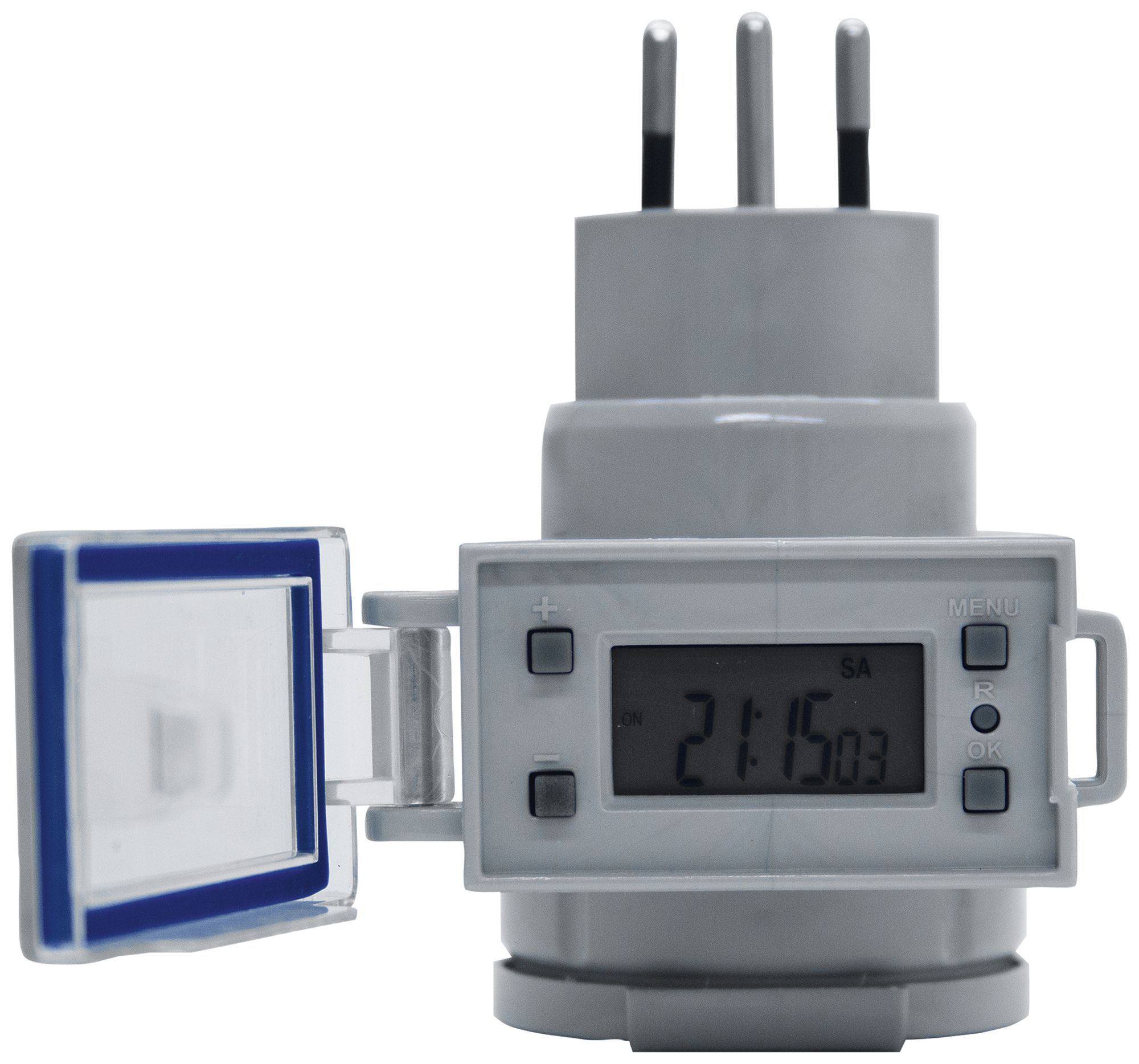 Timer digitale digital Steffen IP55 T13/T13 con funzione casuale bianco