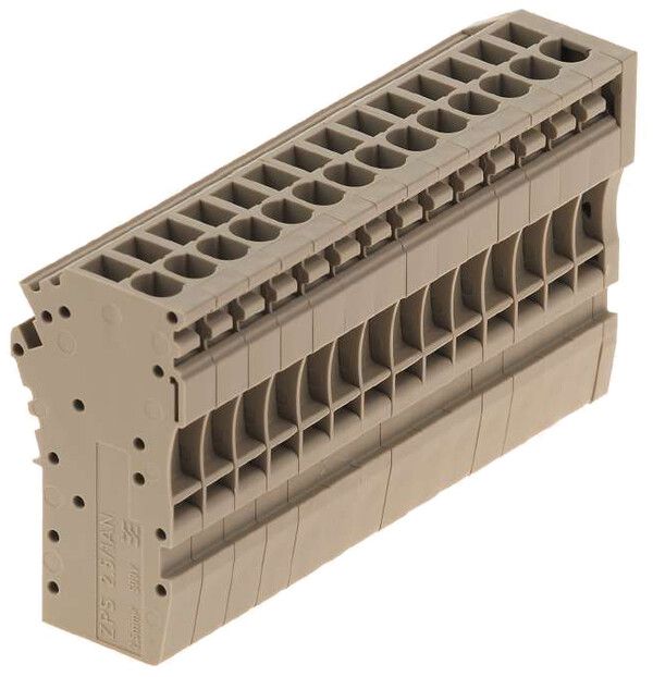 Kupplung Weidmüller ZPS 2.5/1AN/QV/14 steckbar Zugfeder 2.5mm² 14L beige