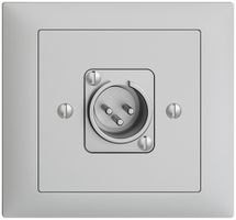 Prise INC XLR avec fiche EDIZIOdue gris clair
