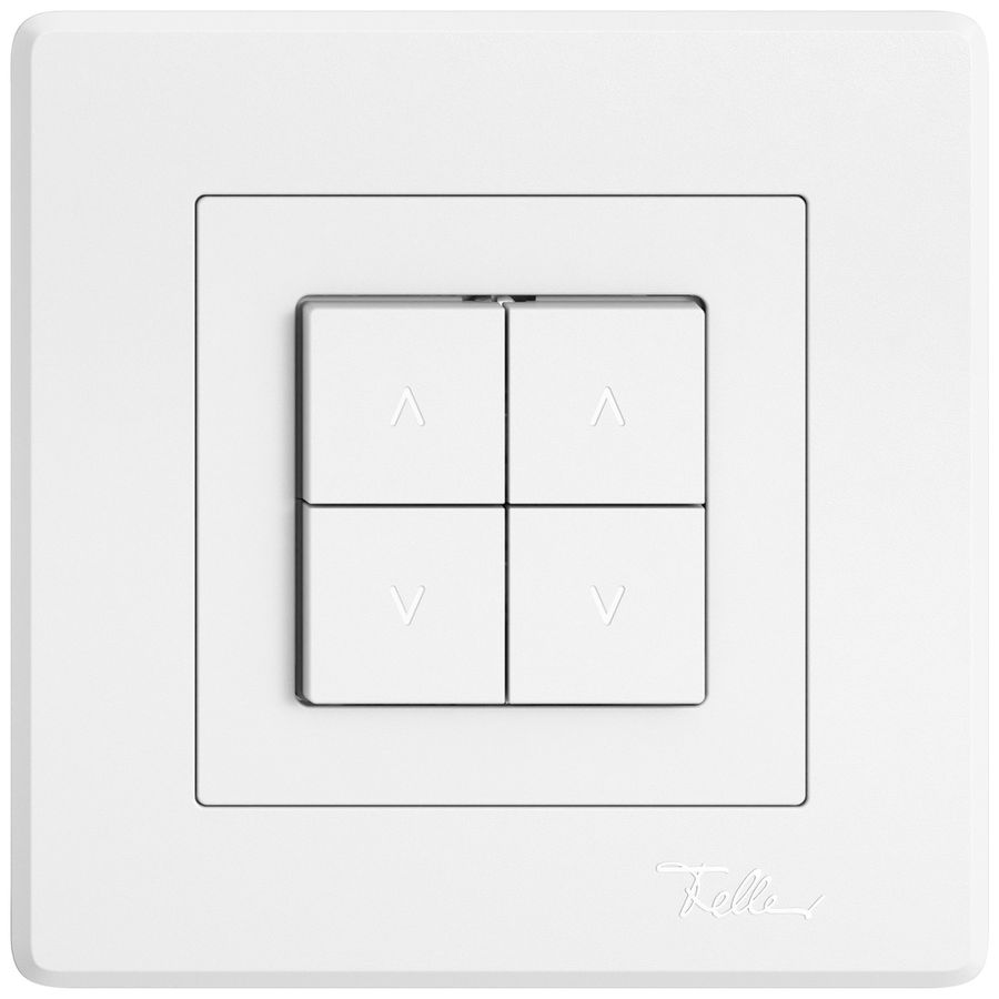 UP-Storentaster EDIZIO.liv SNAPFIX® 10A 250V 4 Tasten 2 Kanäle ws