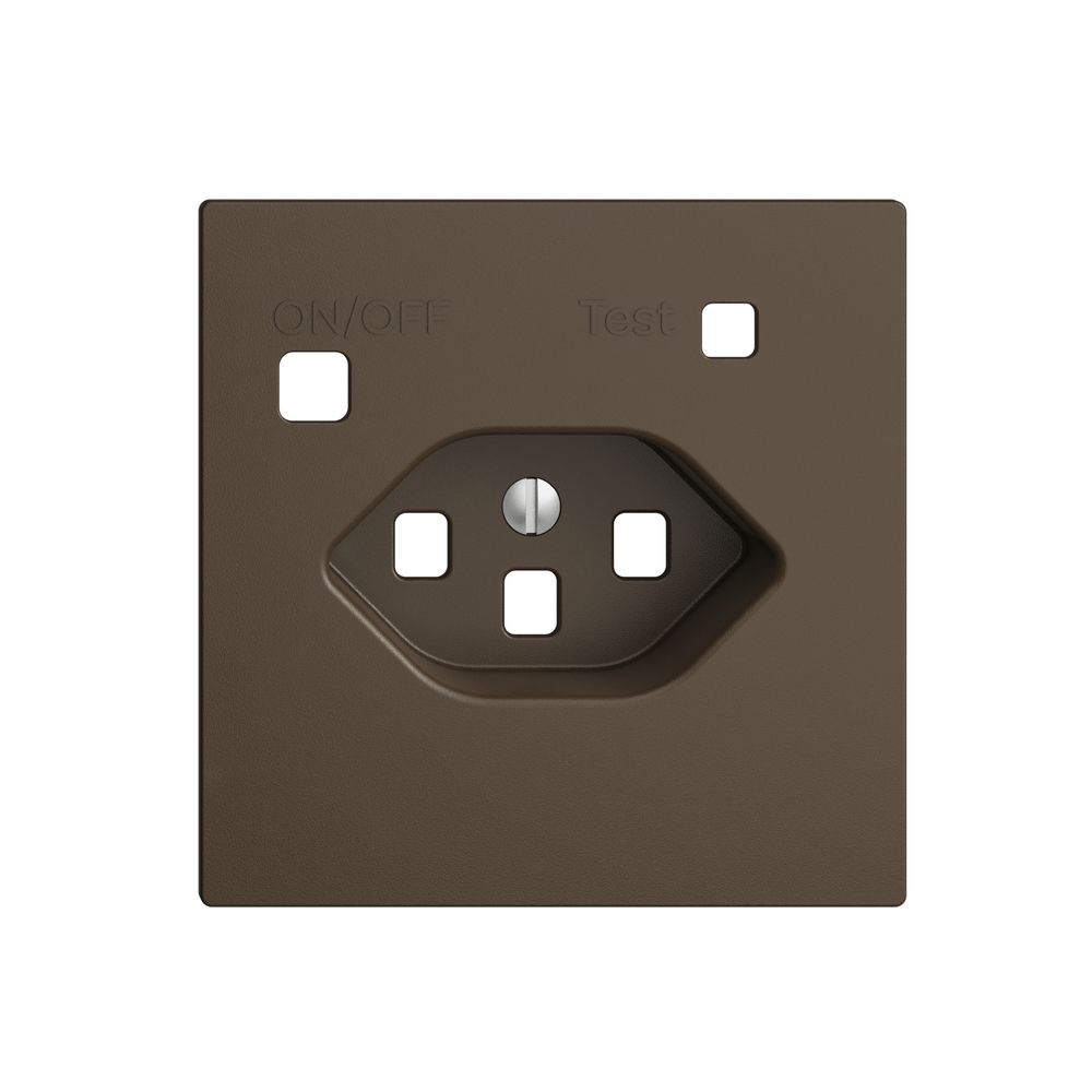 Frontset EDIZIOdue zu FI-Steckdose F, T23, coffee