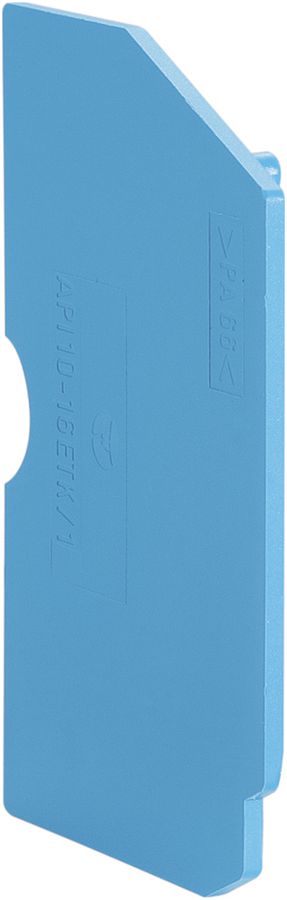 Parete d'estremità Hager per KXA04ND bride N blu