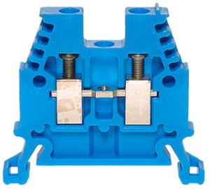 Borne de passage joignable WZ Ex 0.5…4mm² 32A 1000V vis 2×1 rail DIN 35mm bl