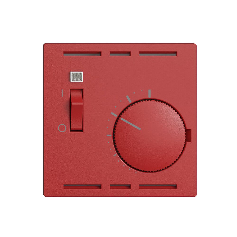 Frontset EDIZIOdue berry 60×60mm für Raumthermost. mit Schalter