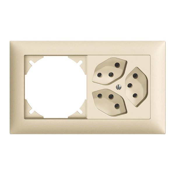 UP-Kombination leer+3×T13 horiz. EDIZIOdue crema