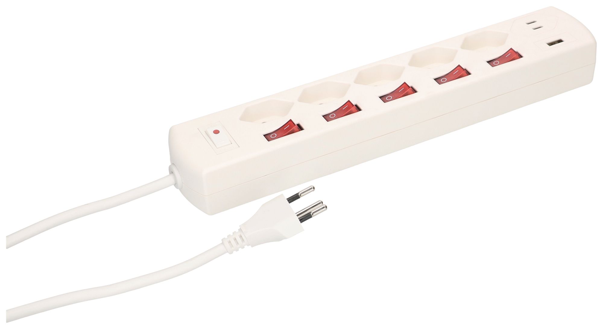 Prise multiple MAX HAURI Multi-Switch 10A 6×interrupt. 5×T13 1×USB-A 2×USB-C bc