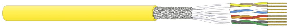 Datenkabel Dätwyler CU 7702 4P flex S/FTP, Kat.7 LSZH Dca 1000m gelb