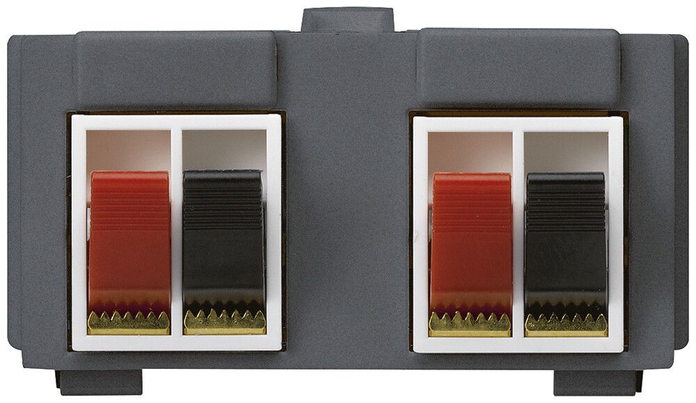 Modulo multimedia M3 con 4×LS morsetti rosso/ne kallysto antracite