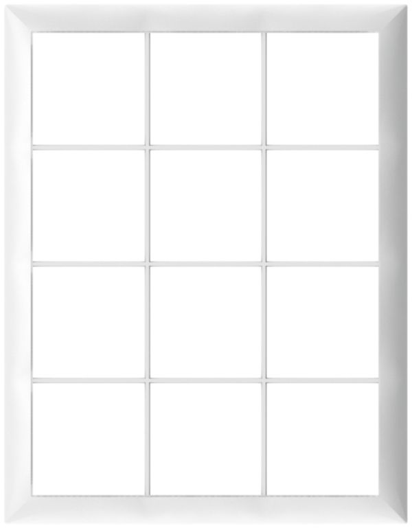 Abdeckrahmen SIDUS 3×4/4×3 weiss