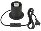 Tischleuchte SLV VARYT E14 1×6W Schalter Ø90×90mm schwarz