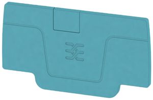 Plaque de fermeture Weidmüller série A AEP 2C 2.5 52.76×2.1mm, bleu