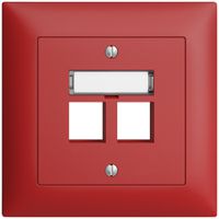 UP-Montageset EDIZIOdue FMI, Geradeauslass, für 2×Keystone, berry