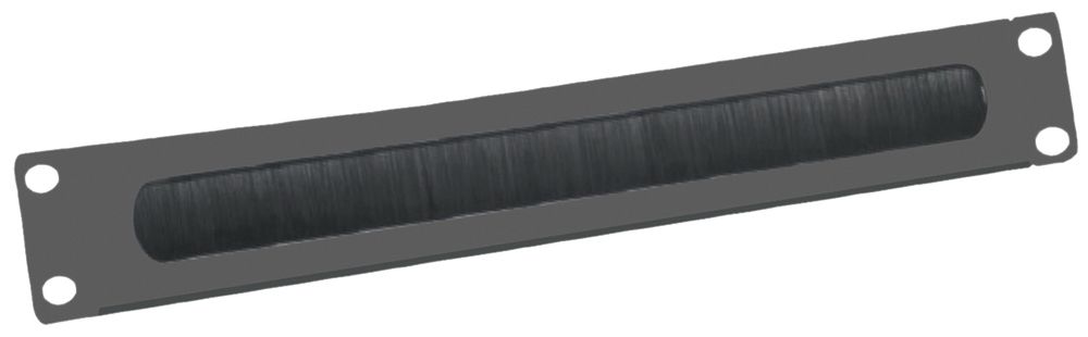 Panneau passe-câble 19" VALUE, découpe avec joint brosse 2UH ac noir