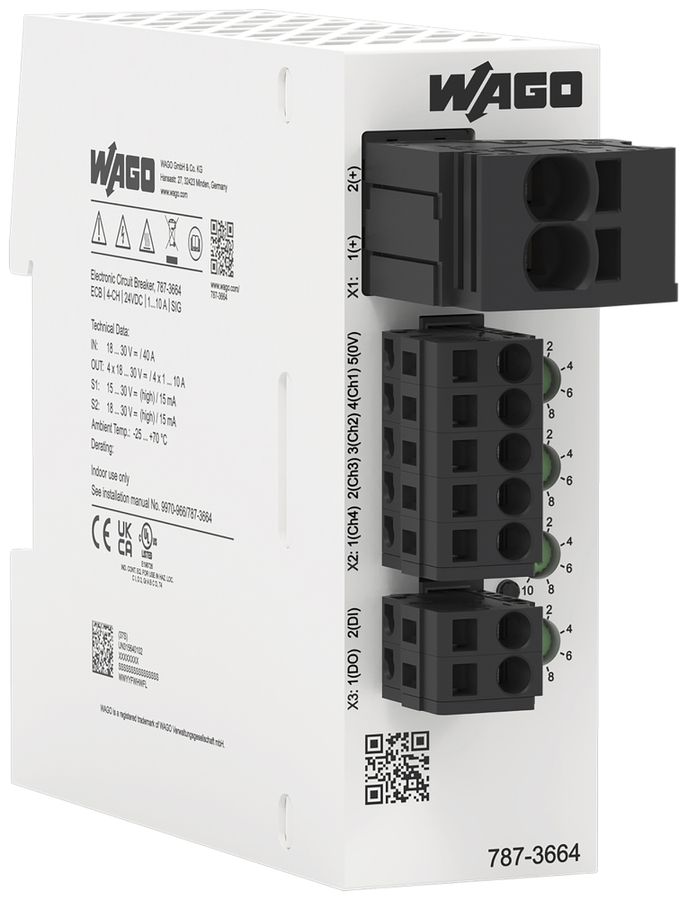 Elektronischer Schutzschalter WAGO 1…10A Funktion Gleichspannung-Überstrom