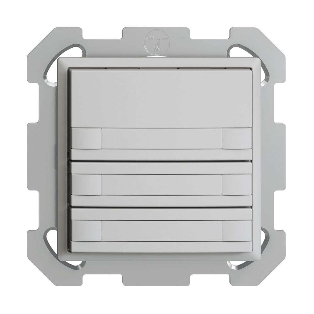 Poussoir KNX RGB ENC EDUE, 250mW, s.LED, papier, 3×poussoir, C.2×T., grc