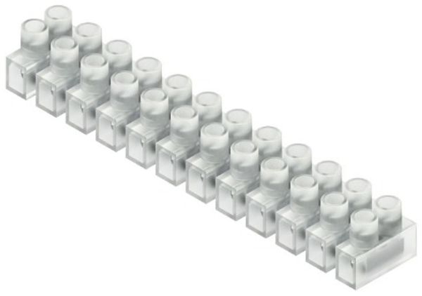 Barrette de bornes Kleinhuis 12P 1…4mm² 32A 450V polyamide blanc