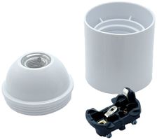 Fassung Elektrogros E27 M10×1 glatt ≤210°C Ø39×55mm weiss