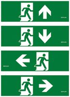 Jeu de pictogrammes ESYLUX SLX FLAT 24 d/g/b/h