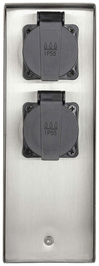 Anschlusssäule M. Schönenberger rechteckig 85×120×230mm mit 4×Typ 13 silber