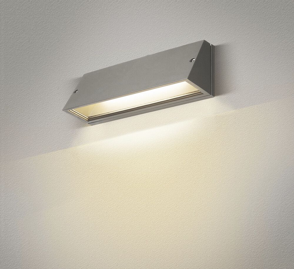 Applique LED SLV PEMA 14W 1420lm 3000/4000K IP65 280×100×90mm grigio