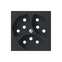 Frontplatte SIDUS anthrazit zu 3×T13/1