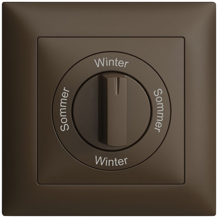 Frontset Sommer-Winter-Sommer-Winter EDIZIOdue 88×88mm coffee