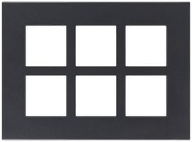 Intestazione INC Legrand Arteor 2×3, orizzontale, grigio grafite