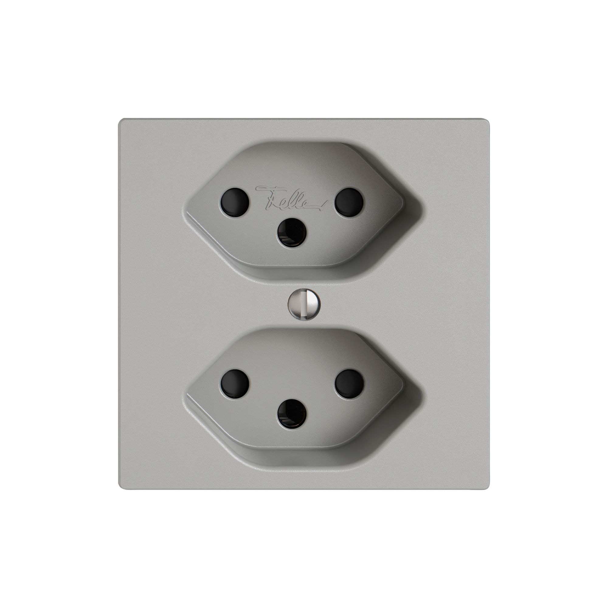 Steckdose EDIZIO.liv SNAPFIX® 2×T13 mit Shutter hgu