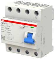 Fehlerstromschutzschalter ABB 300mA 25A 3P+N F204A-25/0.3