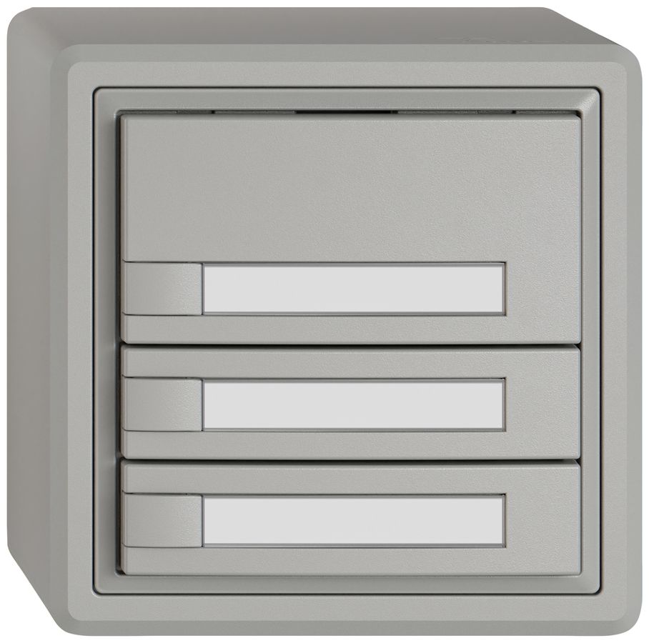 AP-Universaltaster EDIZIO.liv UNI SNAPFIX® o.LED 3× 1-Tbed.Pap.hgu