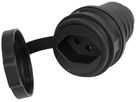 Presa mobile di gomma Steffen STEKO T13 con coperchio IP20 nero