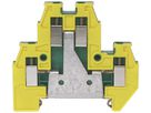 Borne de terre joignable Woertz 0.5…4mm² vis 2×2 rail DIN 35mm vert/jaune