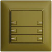 Poussoir ENC KNX 6× EDIZIOdue olive RGB avec LED